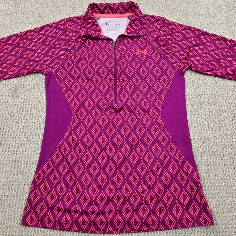 Under Armour Iso-Chill Meridian‎ Quarter Zip Pullover Shirt Magenta Womens Small